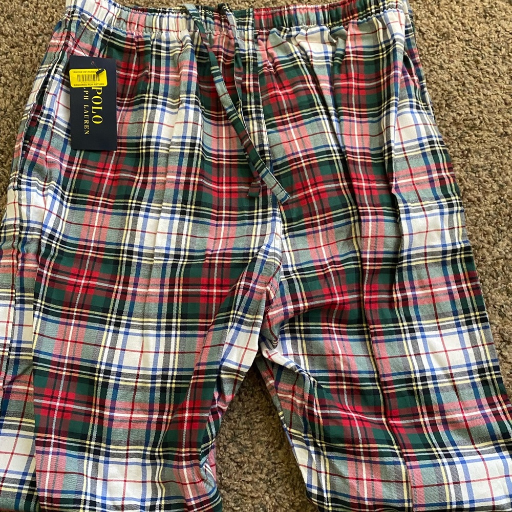 Brand New Ralph Lauren Polo Plaid Pajama Pants